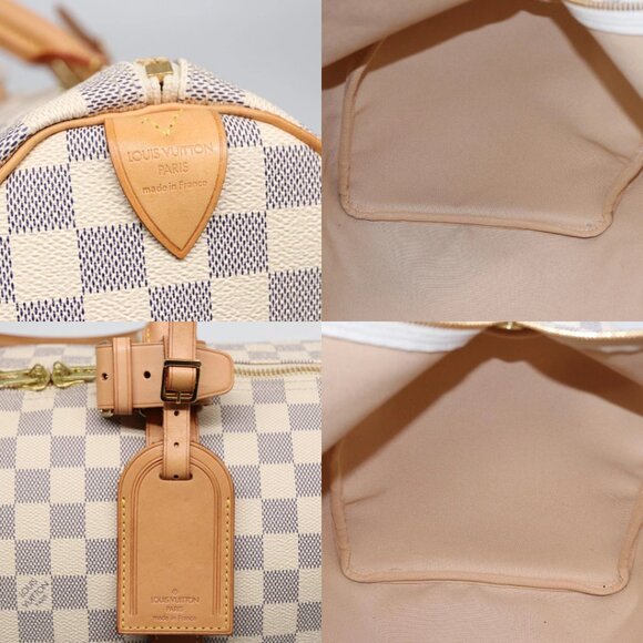 LOUIS VUITTON Damier Azur Keepall 50 Boston Bag N41430 LV Auth 83727A - Picture 15 of 15